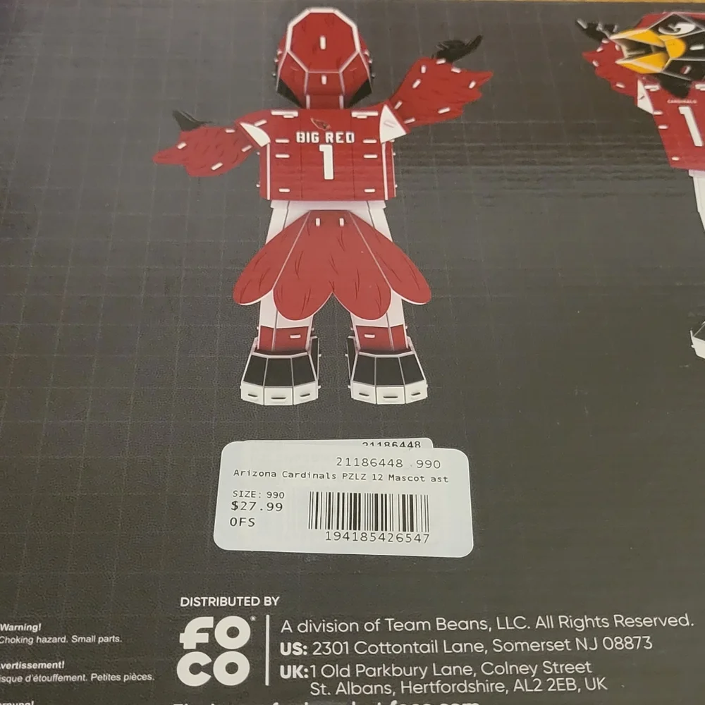Big Red Arizona Cardinals PZLZ Mascot puzzle